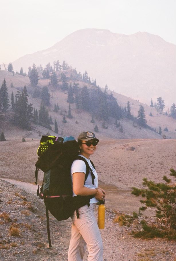 Sydney Padgett backpacking in South Sister, Oregon.